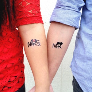 Mr. and Mrs. Disney Temporary Tattoo SmashTat