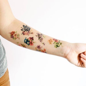 7 Floral Temporary Tattoos- SmashTat