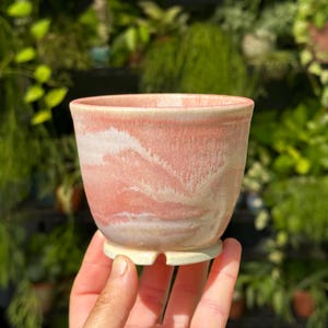 3” Mini ceramic planter | handmade pottery, plant pot, pink planter, succulent planter, small planter