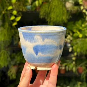 3” Mini ceramic planter | handmade pottery, plant pot, blue planter, succulent planter, small planter, starter planter