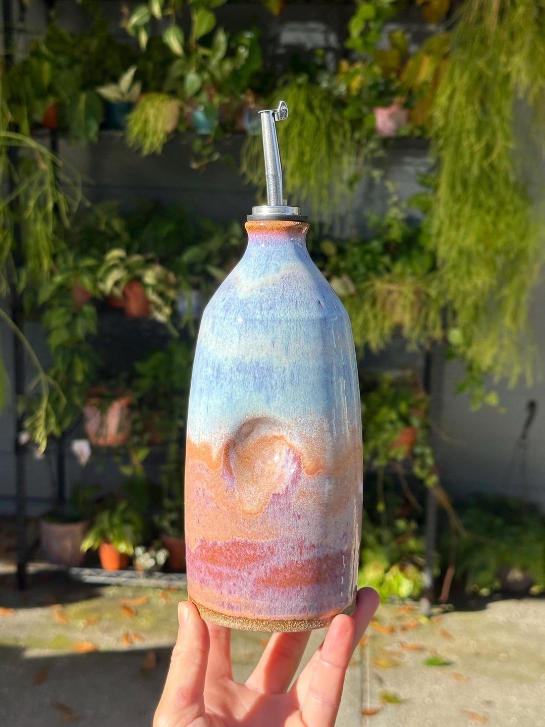 Ceramic oil bottle | handmade olive oil bottle