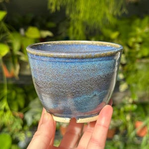 3” Mini ceramic planter | handmade pottery, plant pot, blue planter, succulent planter, small planter, starter planter