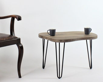 Coffee table "Island", oak, hairpin legs, industrial, loft, wooden coffee table