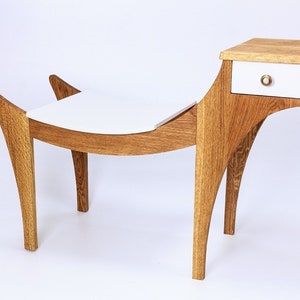 Bench &quot;Griffin&quot;. Console. Oak. Other dimensions, finishing, etc. are possible. Author&#39;s design. Made by hand.