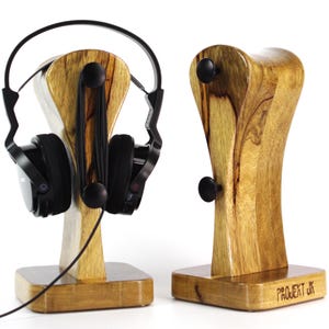 An exclusive stand for headphones &quot;IT 01 - Exclusive&quot;. Black limba . Made by hand, gift for him, for audiophile, audio, DJ