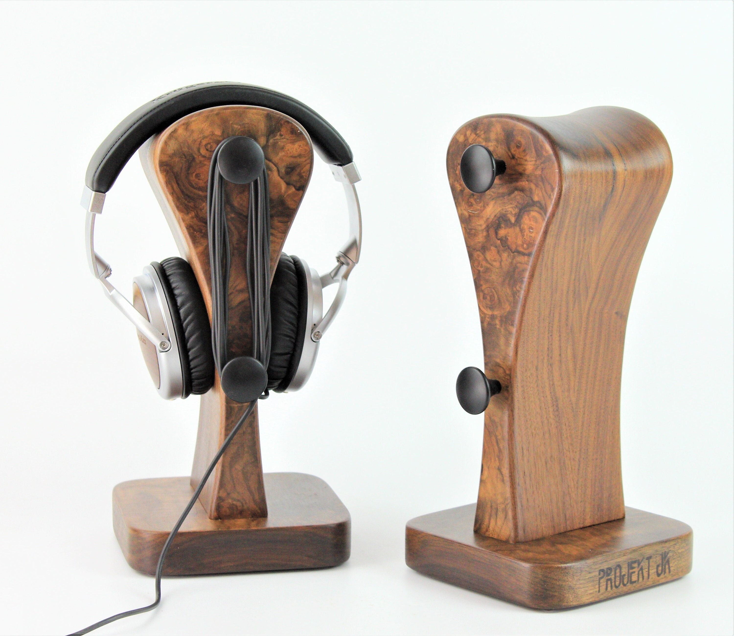 Omega Wooden Headphone Stand - Walnut - Dedicated Audio