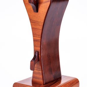 Headphone Stand IT 4, storage of headphones, rosewood, for music lovers, gift for players, electronics and accessories image 3