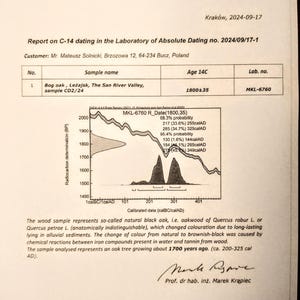 Hörlursstativ i ek – 1700 år gammalt trä | Handgjord skulptur | Certifikat ingår | Modell - "IT 04 - Exklusivt" | Gåva bild 4
