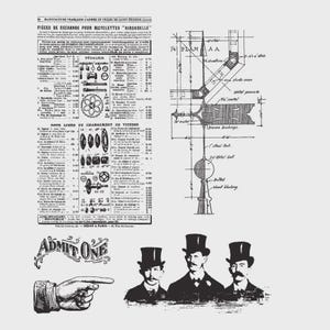 Steampunk Stempel #CMS107 NEU! Stampers Anonymous Tim Holtz Collection selbstklebende Gummistempel