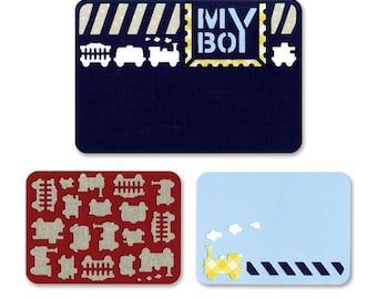 My Boy #659753 - New! Sizzix Thinlits Dies - Set of 3 - Life Made Simple designed by Rachael Bright