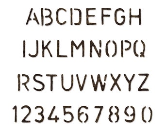 Stenciled Alphabet #657828 - New! Sizzix Sizzlits Decorative Strip Die by Tim Holtz Alterations