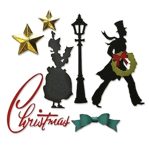 Serie Vault: Natale 2021 di Tim Holtz #665584 - Nuovo! Sizzix Thinlits - Set di 9 stampi