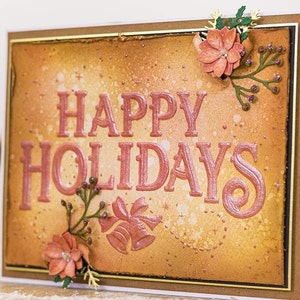 Carpeta de estampado 3D Happy Holidays - ¡Nuevo! Géminis de Crafter's Companion #GEM-EF5-3D-HH