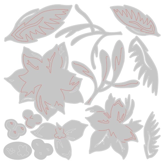 Sizzix Thinlits Jar of Flowers Dies 17 Pieces | Hobbycraft Sizzix Thinlits Dies By Lisa Jones 13/Pkg-Layered Christmas Flower