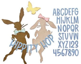 Vault Hippity Hop by Tim Holtz #666562 - New! Sizzix Thinlits Set of 41 Dies