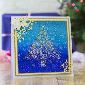 Carpeta de estampado 3D de pino festivo - ¡Nuevo! Géminis de Crafter's Companion - #GEM-EF6-3D-FP