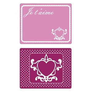 Love Set #3 #657092 - Sizzix Textured Impressions Prägeschablonen 2PK designed von Brenda Pinnick