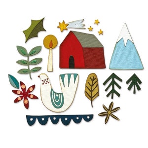 Funky Nordic by Tim Holtz #665576 - New! Sizzix Thinlits - set of 14 Dies