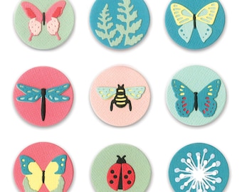 Tiny Nature di Lydia Kanase - #663590 - Nuovo! Sizzix Thinlits - 10 stampi