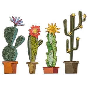 Funky Cactus par Tim Holtz #665365 - Nouveau! Sizzix Thinlits - 9 Décès