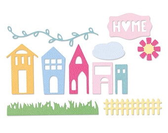 Shadowbox Elements av Eileen Hull #665935 - Nytt! Sizzix Thinlits - 12 Dies - Hem, Hus, By