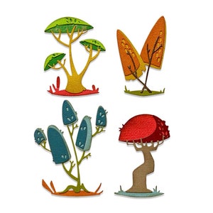 Funky Toadstools by Tim Holtz #665216 - New! Sizzix Thinlits - 5 Dies