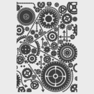Vault Gears av Tim Holtz #666866 NYHET! Sizzix Multi-Level Texture Fades A6 Embossing Folder