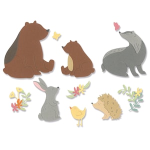 Nature Friends by Lisa Jones #666126 - New! Sizzix Thinlits set of 11 Dies