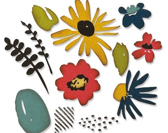 Modern Floristry by Tim Holtz #665853 - New! Sizzix Thinlits - Set of 11 Dies