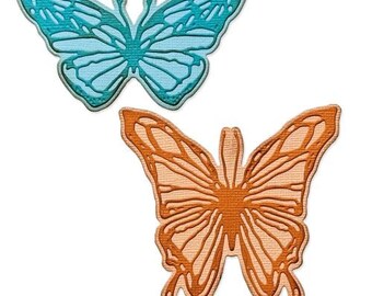 Vault Scribbly Butterfly by Tim Holtz #666564 - New! Sizzix Thinlits Set of 4 Dies