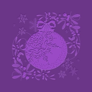 Carpeta de estampado 3D para decoración navideña - ¡Nuevo! Gemini de Crafter's Companion - Bola de Navidad #GEM-EF6-3D-YD
