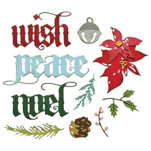 Vault Holiday Classic de Tim Holtz n.º 666716: ¡nuevo! Juego de 12 troqueles Thinlits de Sizzix