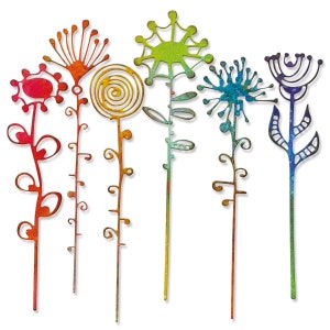 Artsy Stems by Tim Holtz #665846 - New! Sizzix Thinlits - Set of 6 Dies