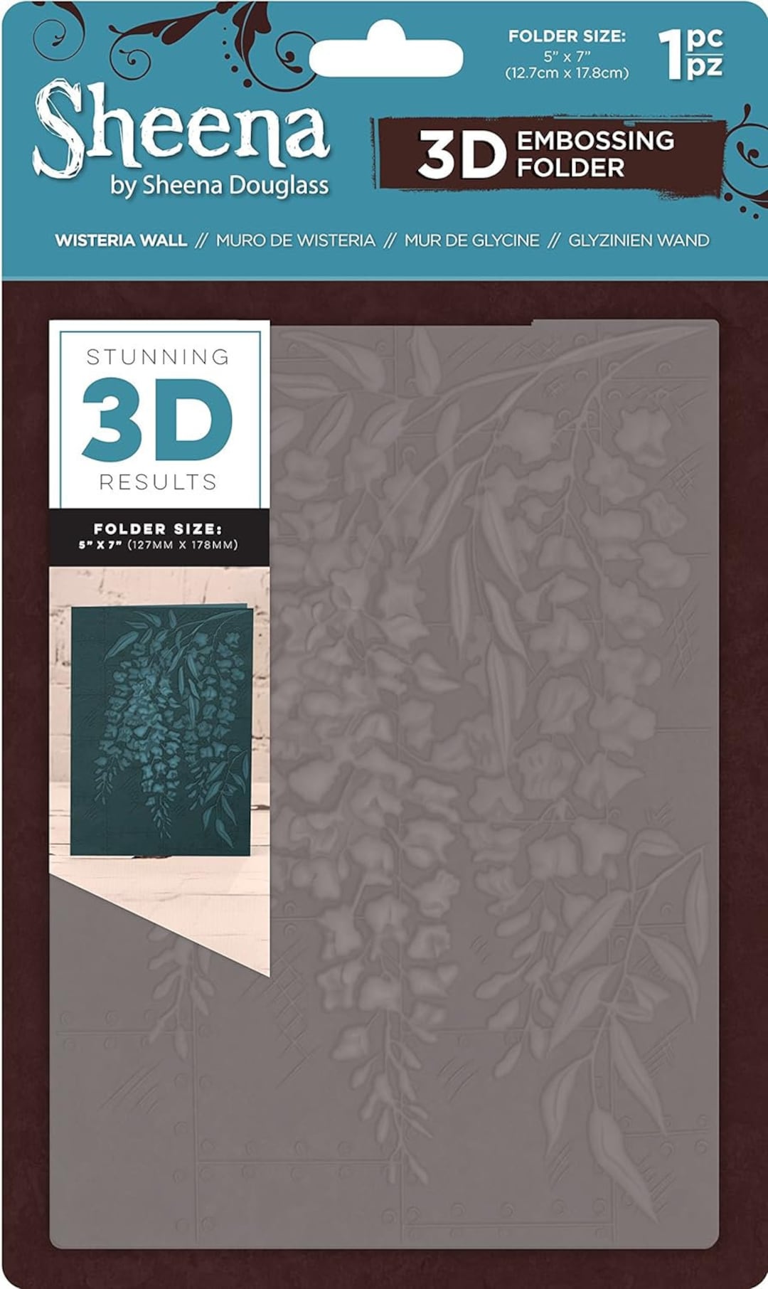 Wisteria Wall by Sheena Douglass 3D Embossing Folder - New! Crafter's ...