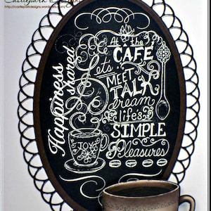 Kaffee Hintergrund Cling Stamp - Neu! Herzliche Kreationen Kunst vom Herzen