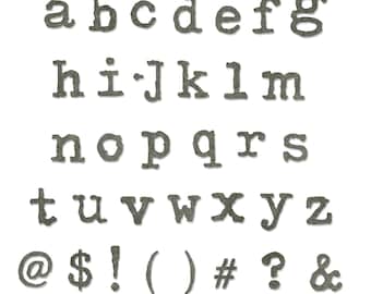 Typo Lower Alphabet designed by Tim Holtz Alterations #661199 - New! Sizzix BigZ XL Die