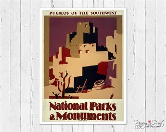 Montana WPA Poster: Vintage National Park Art Print