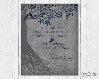Personalized Wedding Tree Print: Parent Thank You Gift