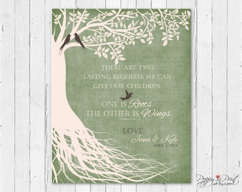 Personalized Parent Tree Wedding Print: Custom Thank You Gift