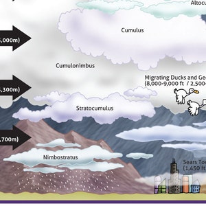 Clouds: How High Classroom Poster .pdf File - Etsy