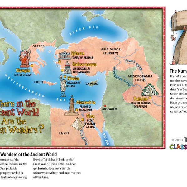 7 Wonders of the Ancient World classroom poster .pdf file