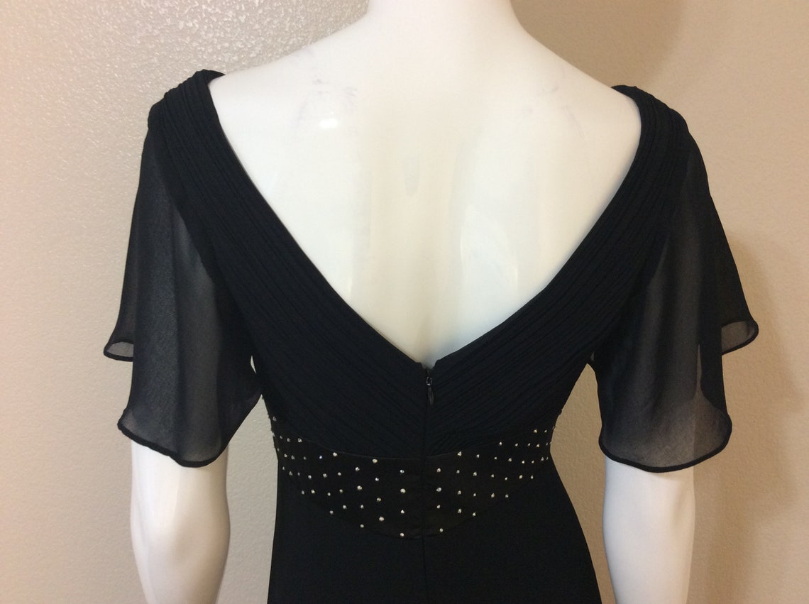 New Elegant Bling Black Formal Dress Bridesmaid Dress With A V | Etsy