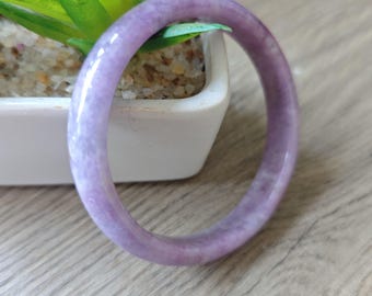 58 mm ラベンダーパープル オールラウンド彫刻インペリアルビルマ翡翠