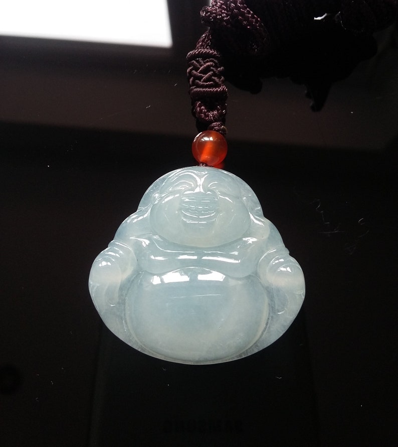 Jadeite pendant Buddha grade A jadeite Pendant icy clear Buddha \u7fe1\u7fe0 Burmese jadeite no treatment Buddhist pendant