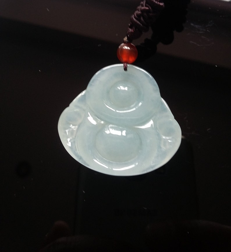 Jadeite pendant Buddha grade A jadeite Pendant icy clear Buddha \u7fe1\u7fe0 Burmese jadeite no treatment Buddhist pendant