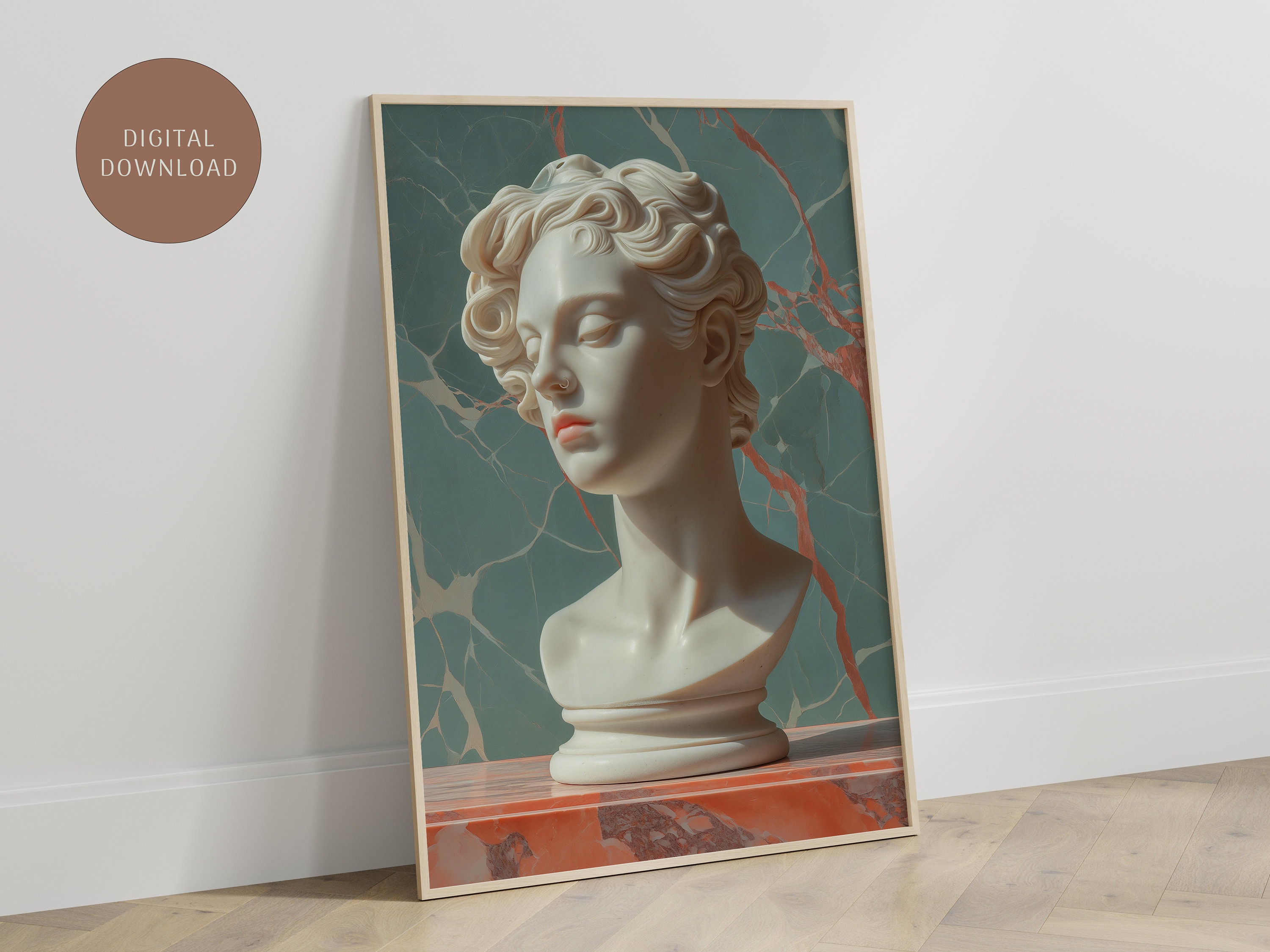 Bust A Move - A Classis Renaissance Era Sculpted Bust, with a Modern Cool Girl twist - Digital File