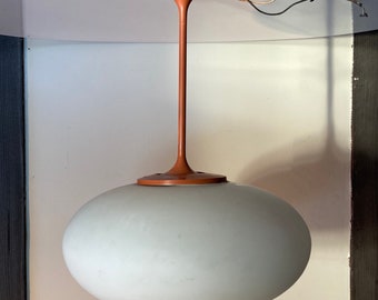 Vintage and rare long stem Tulip ceiling light by Lightcraft