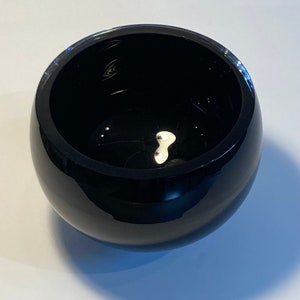 Ilse black glass bowl for Georg Jensen image 3