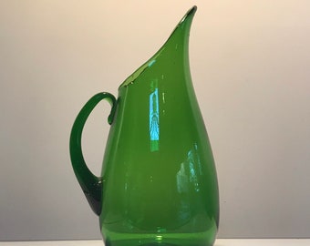 Blenko handblown pitcher by Winslow Anderson