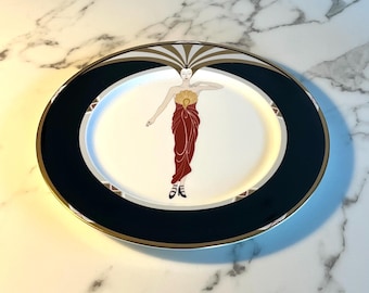 Erte “Le Soleil” platter made in Japan